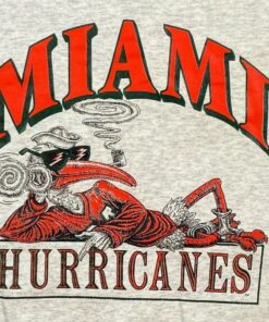 Vintage Style University of Miami Hurricanes Crewneck Sweatshirt, Miami Hurricane Sweater, Vintage Style 90s Shirt, Gift for Her, Gift For Him