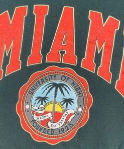 Vintage Style University of Miami Hurricanes Crewneck Sweatshirt, Miami Hurricanes Sweater, Vintage Style 90s Shirt, Gift for Her, Gift For Him
