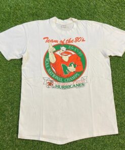 Vintage Style University of Miami Hurricanes T Shirt, Gift For Her, Gift For him