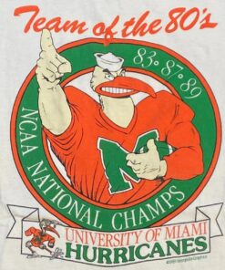 Vintage Style University of Miami Hurricanes T Shirt, Gift For Her, Gift For him