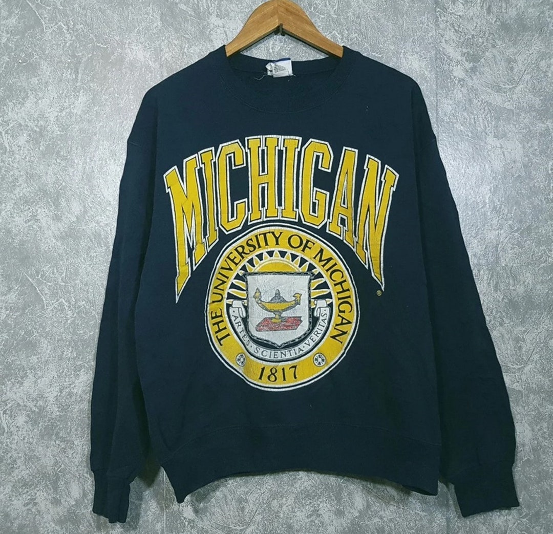 Vintage Style University of Michigan Sweatshirt, Michigan Sweater, Vintage Style 90s Shirt, Gift for Her, Gift For Him