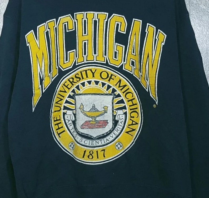 Vintage Style University of Michigan Sweatshirt, Michigan Sweater, Vintage Style 90s Shirt, Gift for Her, Gift For Him
