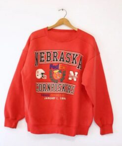 Vintage Style University of Nebraska Cornhuskers Huskers Orange Bowl 1995 Sweatshirt, Nebraska Cornhuskers Sweatshirt, Gift For Her, GIFT For Him