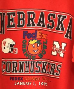 Vintage Style University of Nebraska Cornhuskers Huskers Orange Bowl 1995 Sweatshirt, Nebraska Cornhuskers Sweatshirt, Gift For Her, GIFT For Him