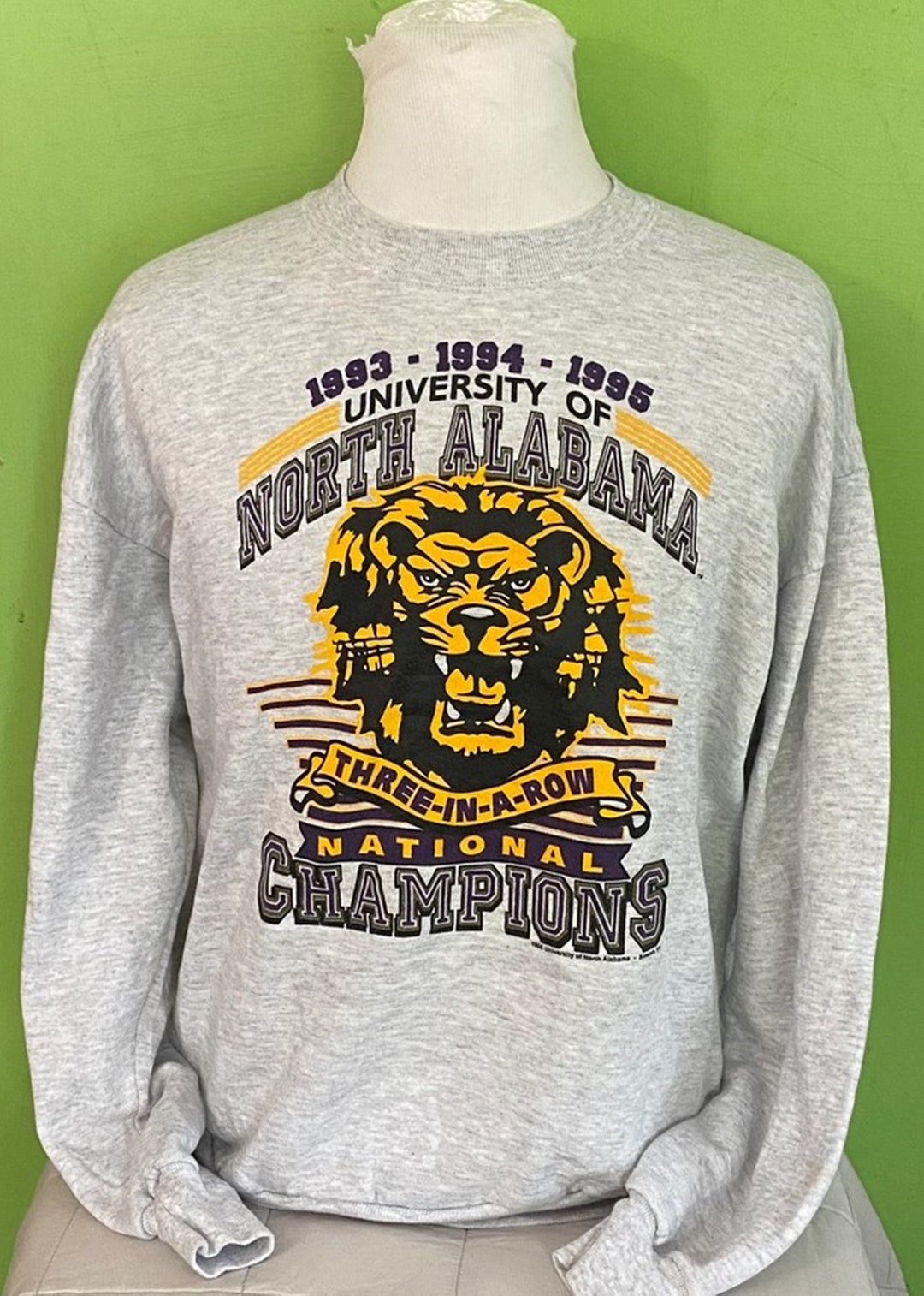 Vintage Style University of North Alabama National Champions NCAA Football Sweatshirt, North Alabama Sweater, Gift for Her, Gift For Him