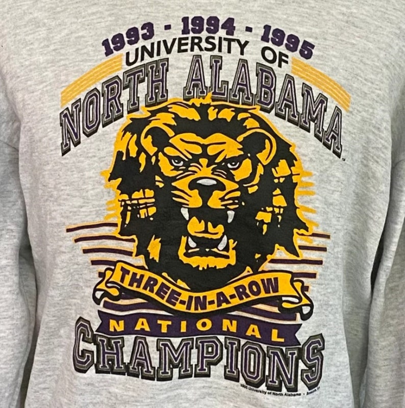 Vintage Style University of North Alabama National Champions NCAA Football Sweatshirt, North Alabama Sweater, Gift for Her, Gift For Him