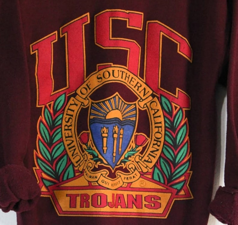 Vintage Style University of Southern California USC Trojans Sweatshirt, Vintage Style 90s Shirt, Gift For Her, Gift For Him, Southern California Shirt