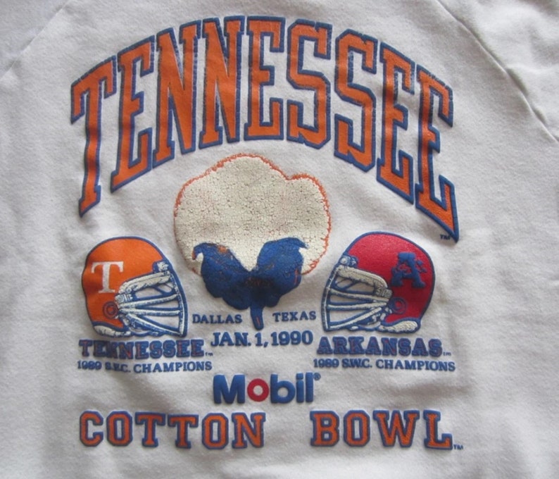 Vintage Style University of Tennessee vs Arkansas Cotton Bowl Sweatshirt, Vintage Style 90s Shirt, Tennessee Shirt, Gift For Her, Gift For Him,