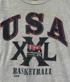 Vintage Style Usa Basketball By T-Shirt Sweatshirt Pullover Hoodie Reprinted Full Color Full Size