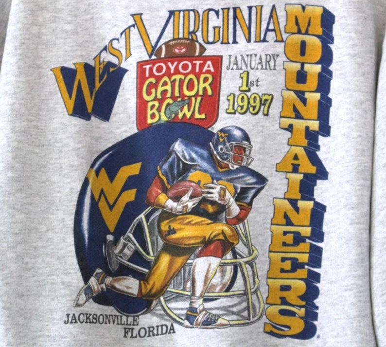 Vintage Style West Virginia University Mountaineers Sweatshirt, Vintage Style 90s Shirt, Gift For her, Gift For him, West Virginia Sweater
