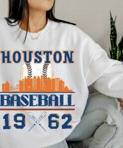 Vintage Styled Houston Baseball MLB Sweatshirt, Hoodie Shirt Gifts for MLB Fans