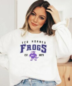 Vintage TCU Horned Frogs Est 1873 Sweatshirt, Horned Frogs Shirt, Texas Christian University Shirt, Ncaa Shirt, Vintage Shirt