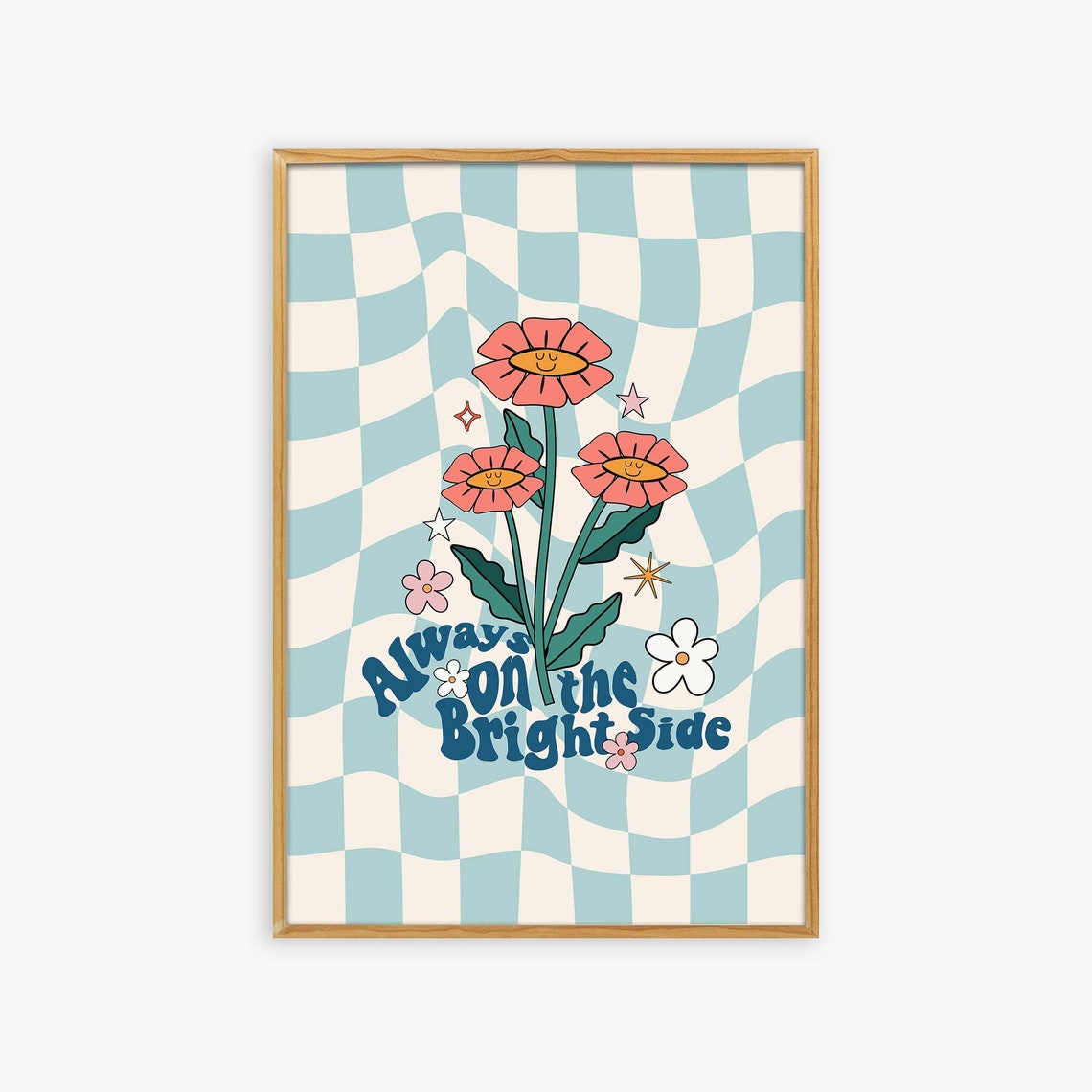 Vintage Trendy Aesthetic 70s Poster Wall Art Quote Canvas Print - Bluefink