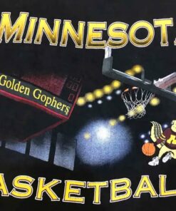 Vintage Tsi Minnesota Golden Gophers NCAA Basketball T-Shirt Full Size, Minnesota Gophers University Football Fan Shirt