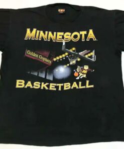 Vintage Tsi Minnesota Golden Gophers NCAA Basketball T-Shirt Full Size, Minnesota Gophers University Football Fan Shirt