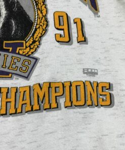 Vintage UW Huskies Washington Heathered 1991 Champions Crewneck Sweater, UW Sweatshirt Gifts For NCAA Fans