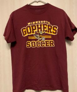 Vintage University Of Minnesota Golden Gophers Soccer T-Shirt Full Size, Minnesota Gophers University Football Fan Shirt