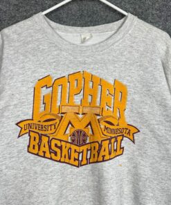 Vintage University Of Minnesota Gophers Basketball Sweatshirt Full Size, Minnesota Gophers University Football Fan Shirt