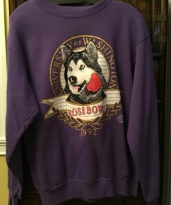 Vintage University Washington Huskies Rose Bowl 1992 Sweatshirt, UW Hoodie College Student Gift, University Basketball Fan Shirt