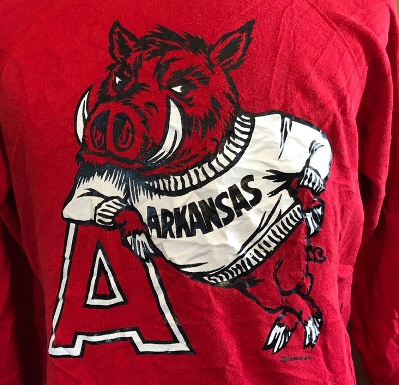 Vintage University of Arkansas Razorbacks NCAA Sweatshirt, Arkansas Razorbacks Sweater, Vintage 90s Shirt, Gift for Her, Gift for Him