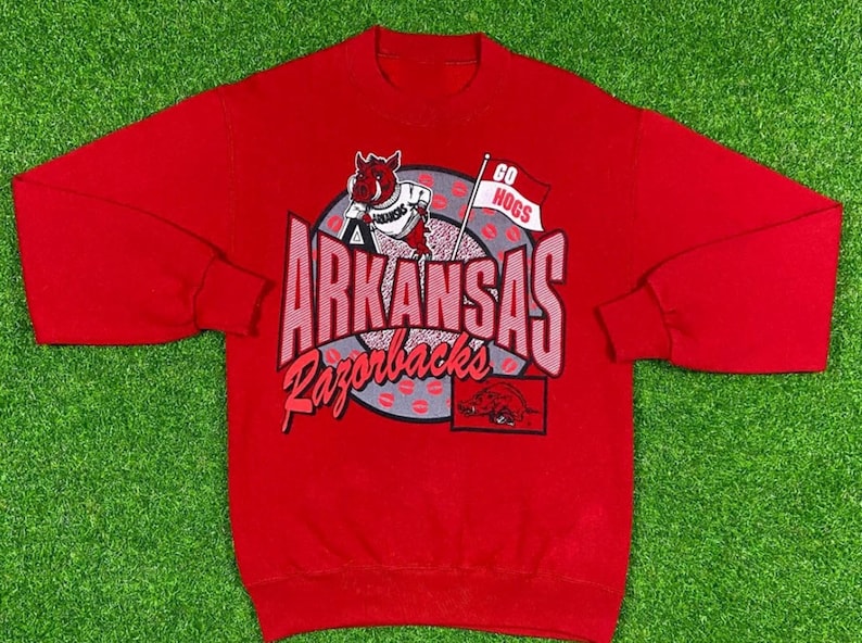 Vintage University of Arkansas Razorbacks NCAA Sweatshirt, Arkansas Razorbacks Sweater, Vintage 90s Shirt, Gift for Her, for Him