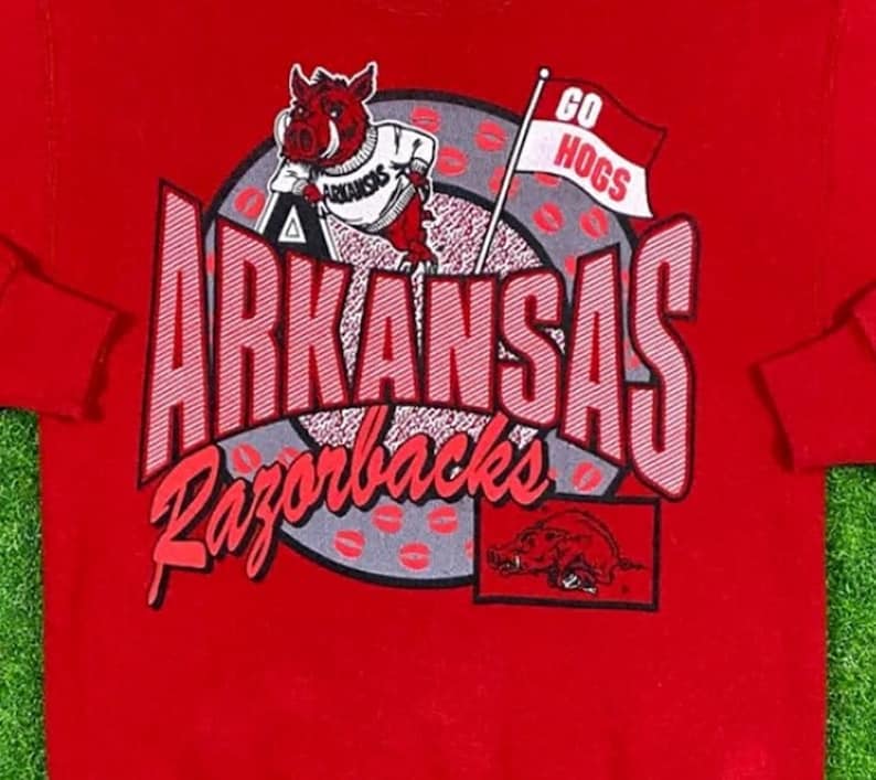 Vintage University of Arkansas Razorbacks NCAA Sweatshirt, Arkansas Razorbacks Sweater, Vintage 90s Shirt, Gift for Her, for Him