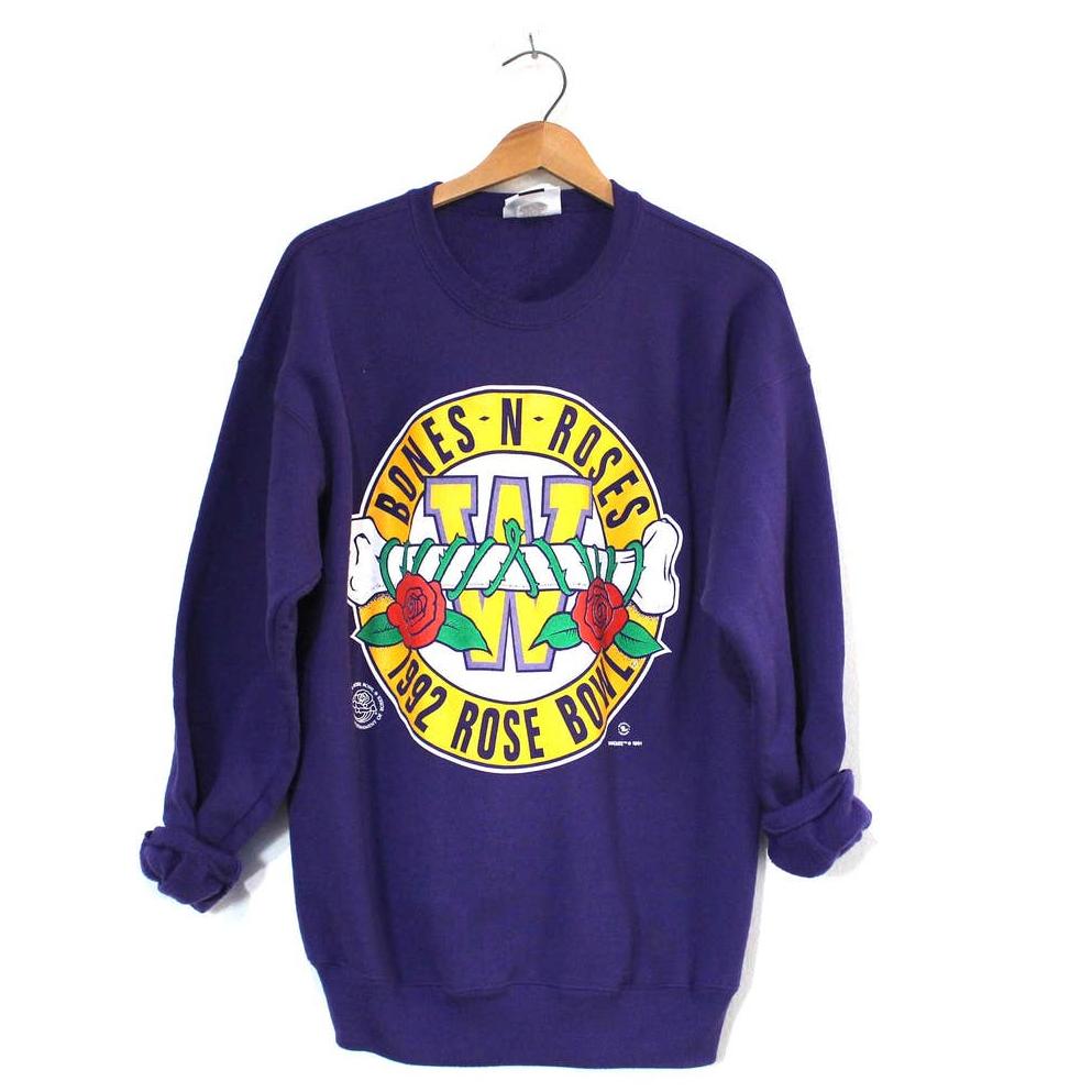 Vintage University of Washington Huskies 1992 Rose Bowl Sweatshirt, UW Hoodie College Student Gift, University Basketball Fan Shirt