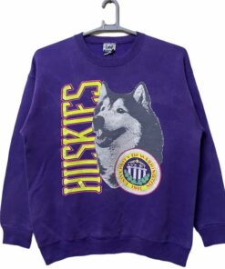 Vintage University of Washington Huskies Dog Sweatshirt, UW Hoodie College Student Gift, University Basketball Fan Shirt