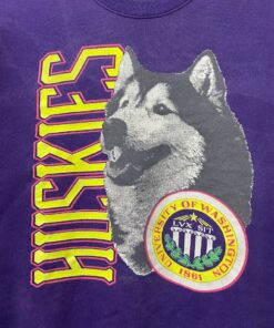 Vintage University of Washington Huskies Dog Sweatshirt, UW Hoodie College Student Gift, University Basketball Fan Shirt