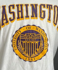 Vintage University of Washington Huskies NCAA College 1980s Crewneck Tshirt, College Sports Graphic Tshirt, Vintage UW Huskies Small