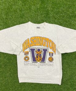 Vintage University of Washington Huskies National Champions Sweatshirt, Washington Huskies Sweater, Gift For Her, Gift For Him