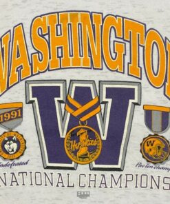 Vintage University of Washington Huskies National Champions Sweatshirt, Washington Huskies Sweater, Gift For Her, Gift For Him