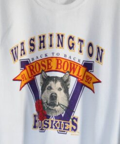 Vintage University of Washington Huskies Rose Bowl 1991 1992 Sweatshirt, UW Sweatshirt Gifts For NCAA Fans