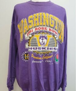Vintage University of Washington Huskies Rose Bowl 1991 Sweatshirt, Washington Huskies Crewneck Sweatshirt, Washington Huskies Shirt
