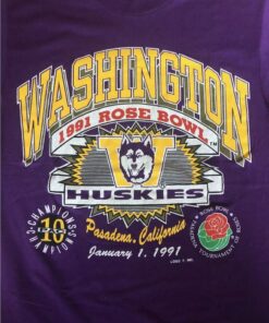 Vintage University of Washington Huskies Rose Bowl 1991 Sweatshirt, Washington Huskies Crewneck Sweatshirt, Washington Huskies Shirt