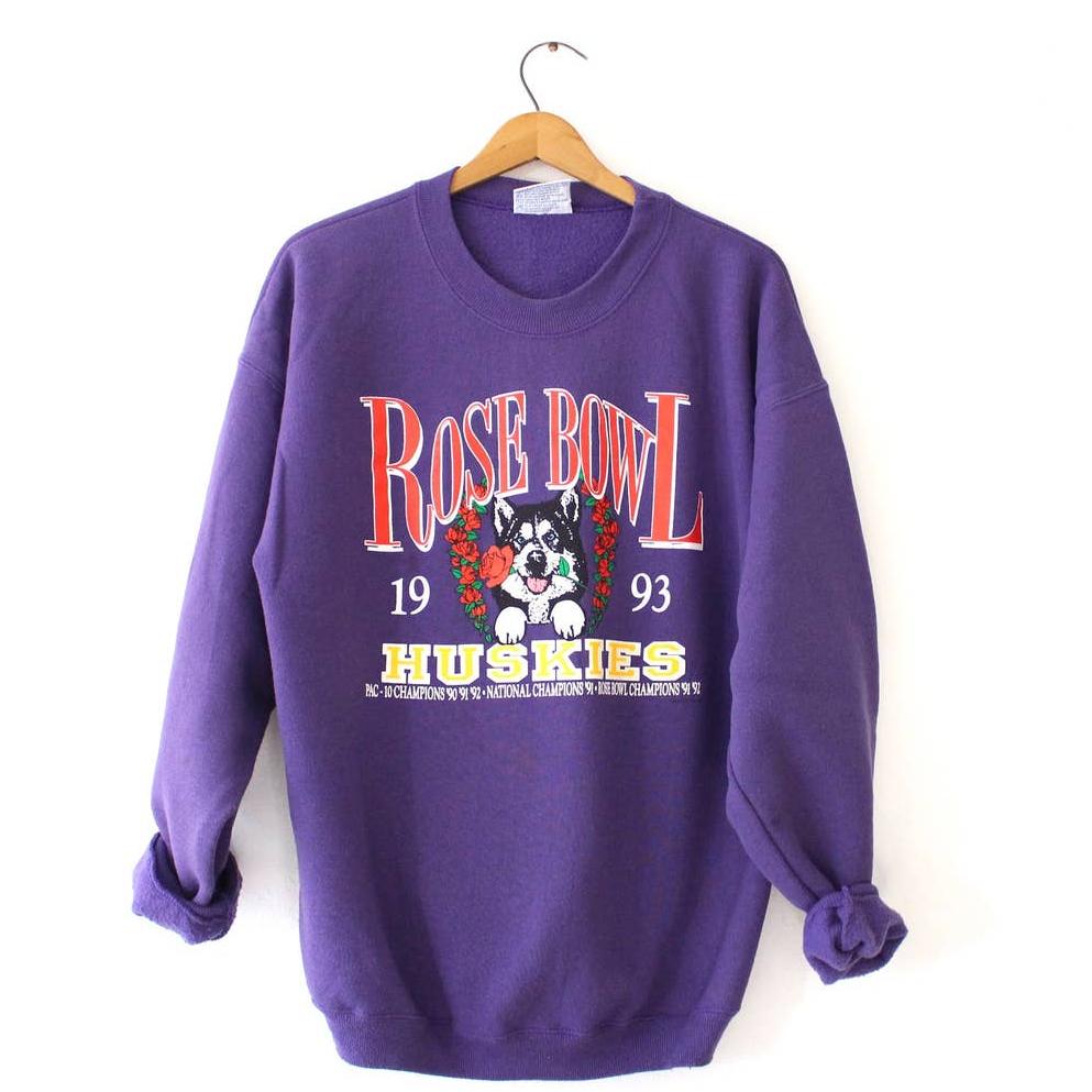 Vintage University of Washington Huskies Rose Bowl 1993 Sweatshirt, UW Hoodie College Student Gift, Gifts For Fans