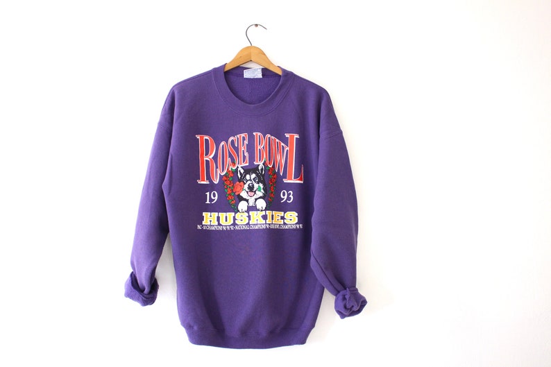 Vintage University of Washington Huskies Rose Bowl 1993 Sweatshirt, UW Hoodie College Student Gift, Gifts For NCAA Fans