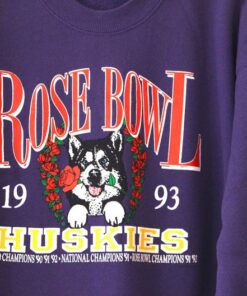 Vintage University of Washington Huskies Rose Bowl 1993 Sweatshirt, UW Hoodie College Student Gift, Gifts For NCAA Fans