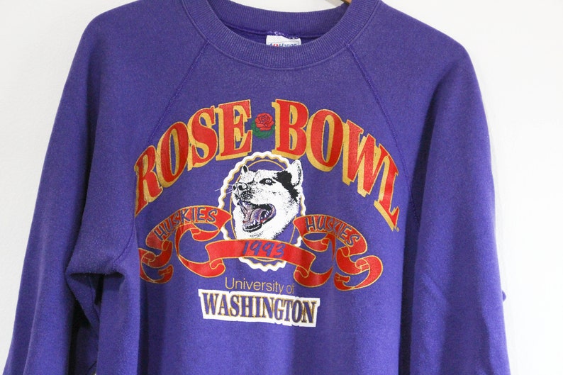 Vintage University of Washington Huskies Rose Bowl 1993 Sweatshirt, UW Hoodie College Student Gift, University Basketball Fan Shirt