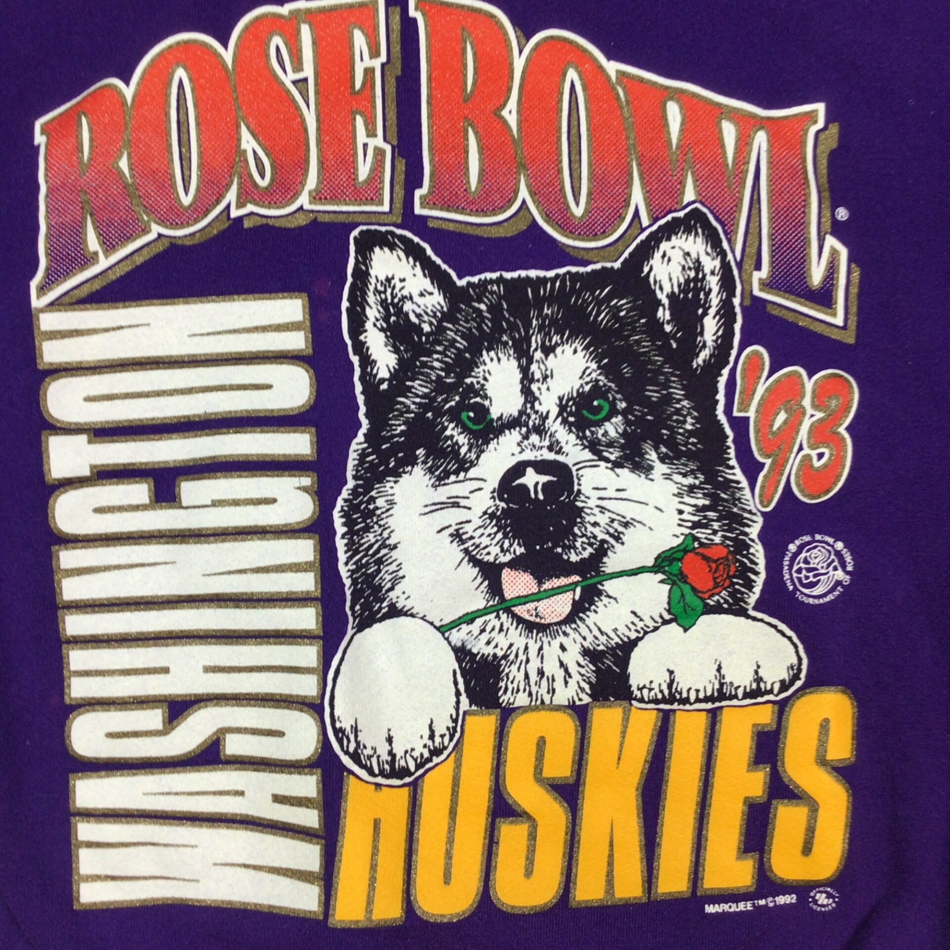 Vintage University of Washington Huskies Rose Bowl 1993 Sweatshirt, Washington Huskies Crewneck Sweatshirt