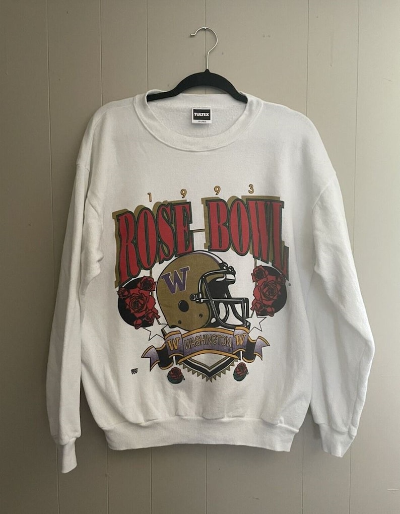 Vintage University of Washington Huskies Rose Bowl 1993 Sweatshirt, Washington Huskies Crewneck Sweatshirt Gifts for Washington Huskies Basketball Team Fans