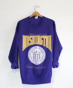 Vintage University of Washington Huskies Sweatshirt Reprinted, UW Sweatshirt College Student Gift, University Basketball Fan Shirt
