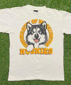 Vintage University of Washington Huskies T Shirt NCAA College Football 1990s 90s, UW Sweatshirt Gifts For NCAA Fans