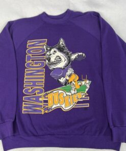 Vintage University of Washington Logo Sweatshirt, NCAA Washington Huskies Shirt, University of Washington Shirt