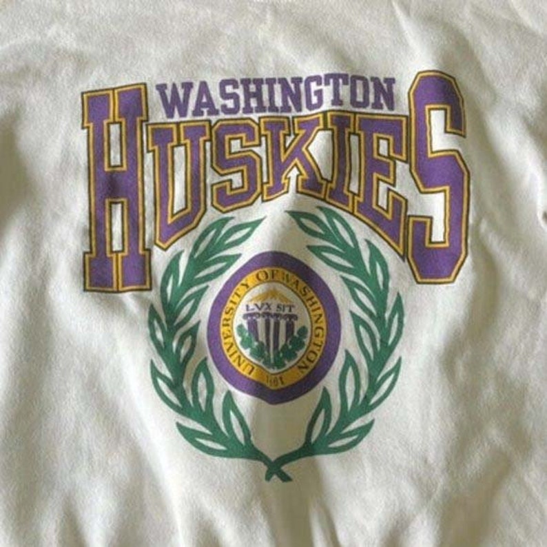 Vintage University of Washington Logo Sweatshirt, NCAA Washington Huskies Shirt, University of Washington Shirt, NCAA Shirt, Vintage Shirt