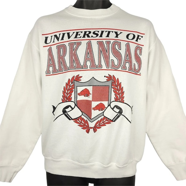 Vintage University off Arkansas Sweatshirt, Arkansas Crewneck Sweatshirt, Arkansas Sweatshirt, College Sweatshirt, College T Shirt Hoodie