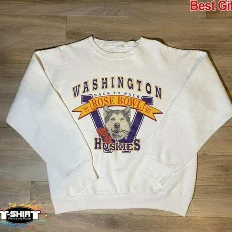 Vintage Washington Huskies Rose Bowl Sweatshirt, NCAA Washington Huskies Shirt, University of Washington Shirt, NCAA Shirt, Vintage Shirt