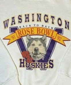 Vintage Washington Huskies Rose Bowl Sweatshirt, NCAA Washington Huskies Shirt, University of Washington Shirt, NCAA Shirt, Vintage Shirt