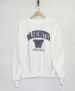 Vintage Washington Huskies Sweatshirt Crewneck 90s NCAA, UW Hoodie College Student Gift, University Basketball Fan Shirt