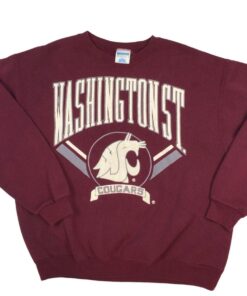 Vintage Washington State Cougars Crewneck Sweatshirt, WSU Sweatshirt Gifts for Fans